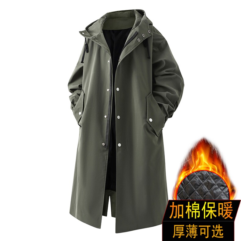 风衣男中长款大衣男加绒棉衣男F174薄P90加棉P100特价3D三,男装风衣,星座401