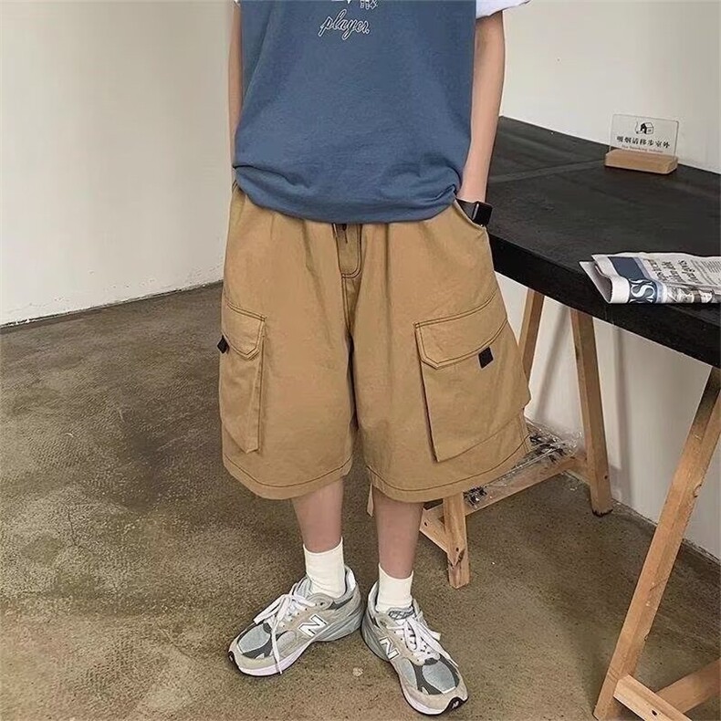 【网图现货】美式宽松复古工装五分裤男DK27/P30,男装牛仔裤,星座205-3