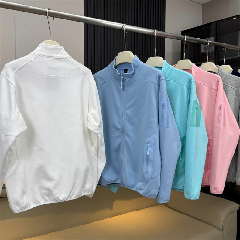 网图高品户外山系立领双面针织空气层长袖夹克外套男女A874-P85,男装夹克,星座1505