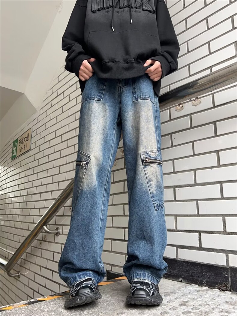美式牛仔裤男款秋季长裤潮XK8060P48,男装牛仔裤,星座1116-2