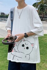 DX17116-P20 纯棉短袖t恤男大码半袖打底衫宽松体恤衫 港风图片