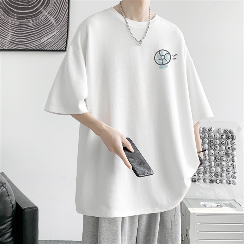 已注册/夏季内景中性百搭落肩短袖T恤男潮流宽松打底DT00155/P25,男装T恤,电商B316