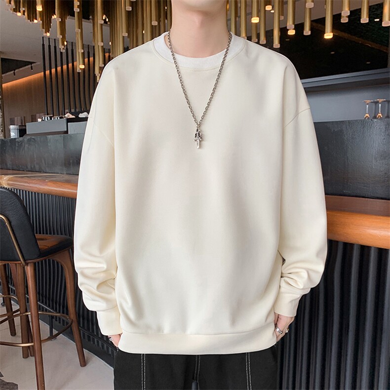 店主风春季新款圆领卫衣男纯色休闲卫衣VE55200-P35,男装卫衣,星座717