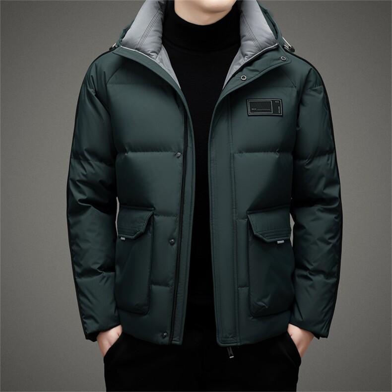 L679钱塘2020-2秋冬新款中年男士休闲百搭连帽羽绒服外套P250,男装羽绒服,钱塘207-2