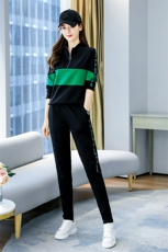 早春休闲运动套装女两件套2025新款春装大码女装微胖显瘦遮肉洋气，女装套装/套裙，天丽
