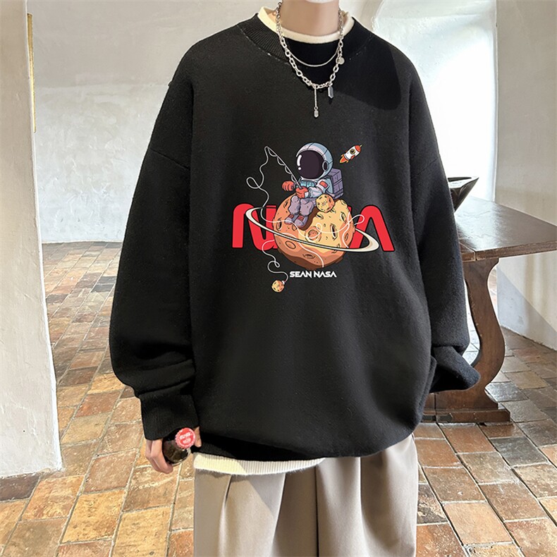 控78假两件毛衣男大码加绒针织衫男毛线衣M80287-P55加绒P70,男装针织衫/毛衣,电商A040