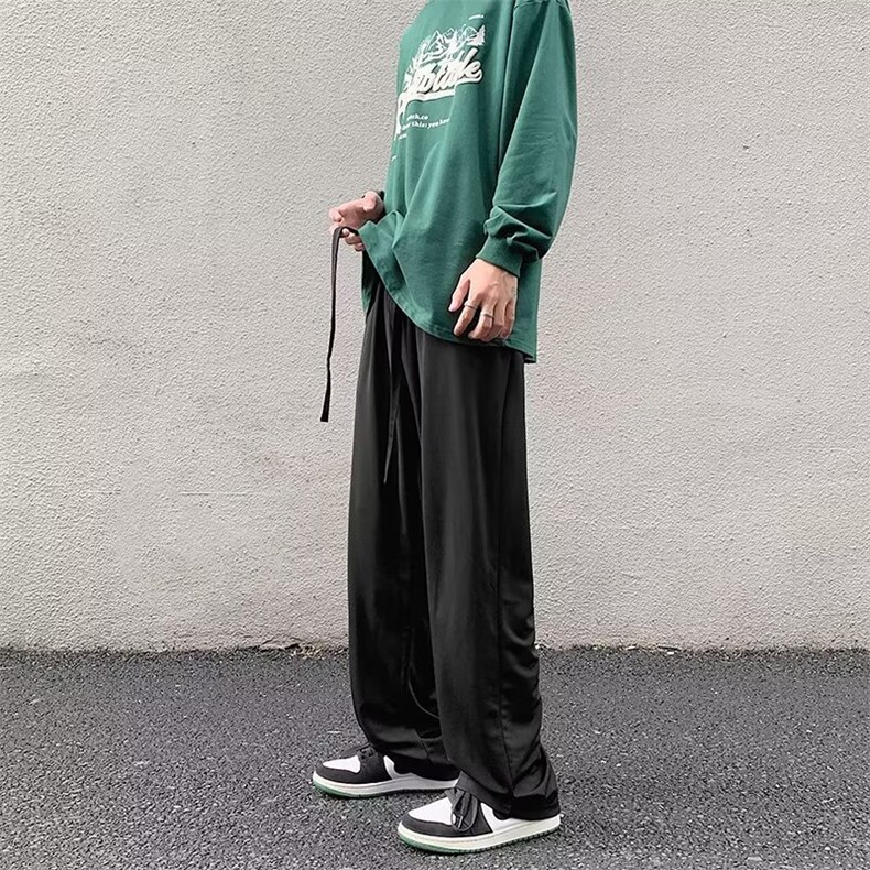 夏季新款潮牌ins宽松直筒垂感西裤男高街阔腿休闲裤K4337-P32,男装休闲裤,星座512-2