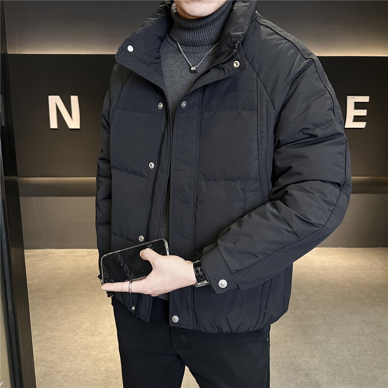 冬季店主风新款立领标羽绒服男短款保暖羽绒外套YR25101-P198，男装羽绒服，电商A237