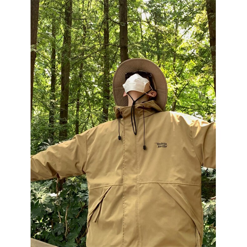情侣户外冲锋衣男款高街美式防水登山服外套GF16P63,男装夹克,星座1116-2