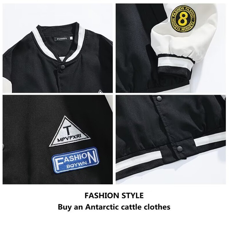 白底平铺JK04-P452025秋新款高品质棒球服夹克男青少年潮流外套,男装夹克,星座310B-1