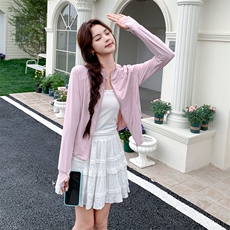 粉色短款连帽防晒服外套女2025年夏季新款显瘦轻薄透气小个子上衣，女装防晒衣，2C306