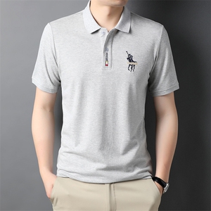 YJ2186男式2023年夏季新款T恤衫男短袖翻领休闲polo体恤P43图片