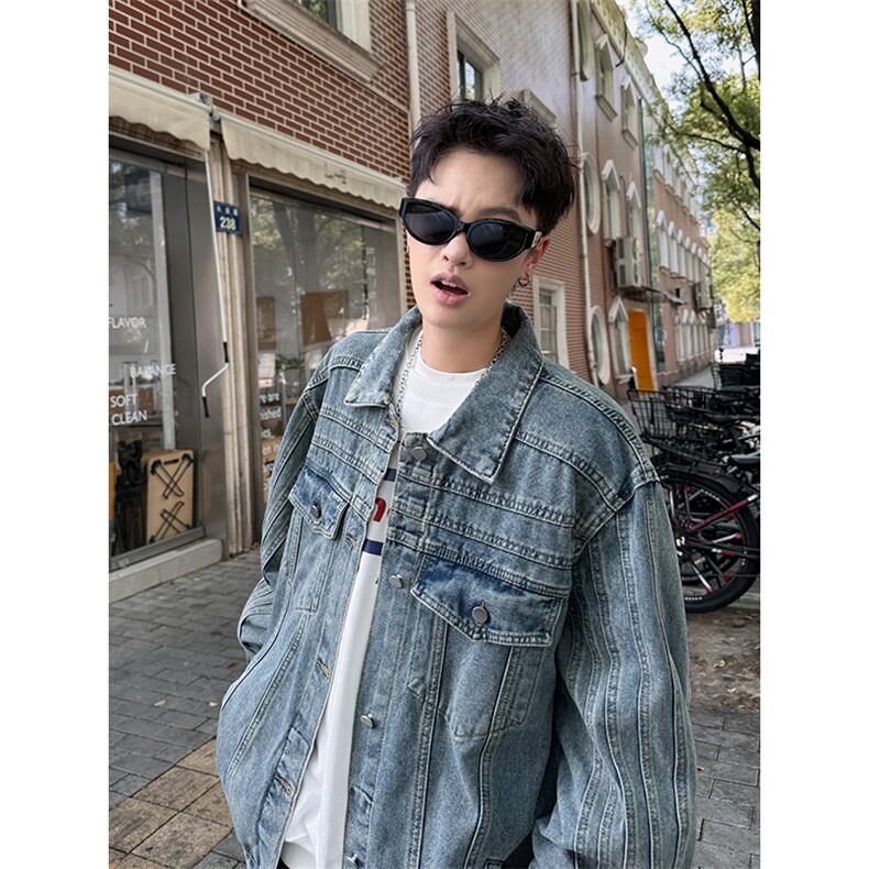 春秋痞帅外套男ins高街潮牌港风日系原宿风宽松夹克JK02578-P75,男装夹克,星座308B-2