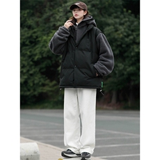 2023冬款学生羊羔绒棉服潮假两件棉衣外套男女8338-P130控价178，男装棉衣，电商A441-1