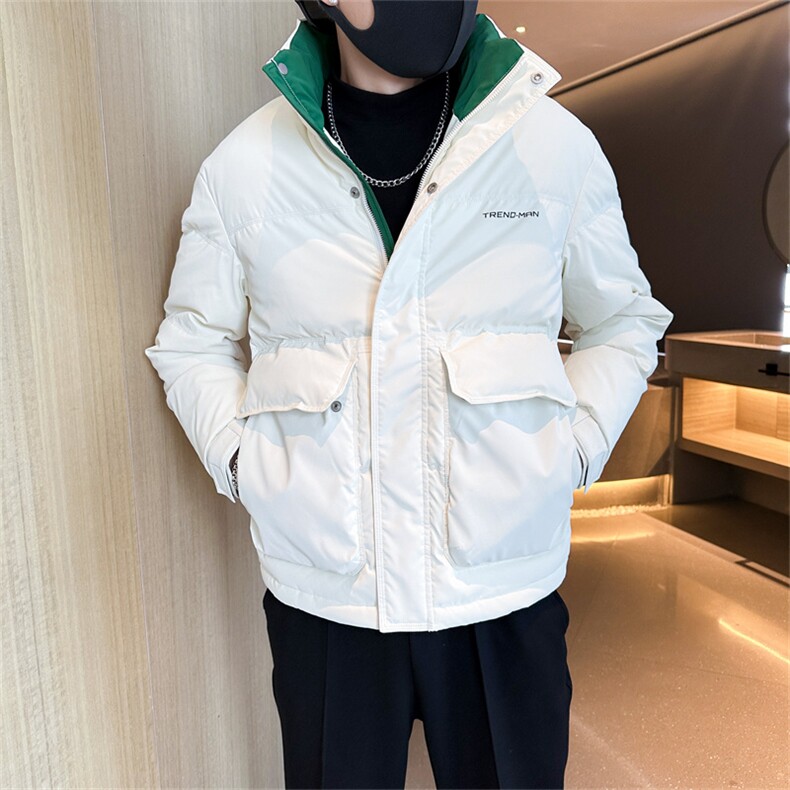 男士加厚羽绒服2025冬季修身立领休闲外套C208-8897特P158控229.9,男装羽绒服,电商C208