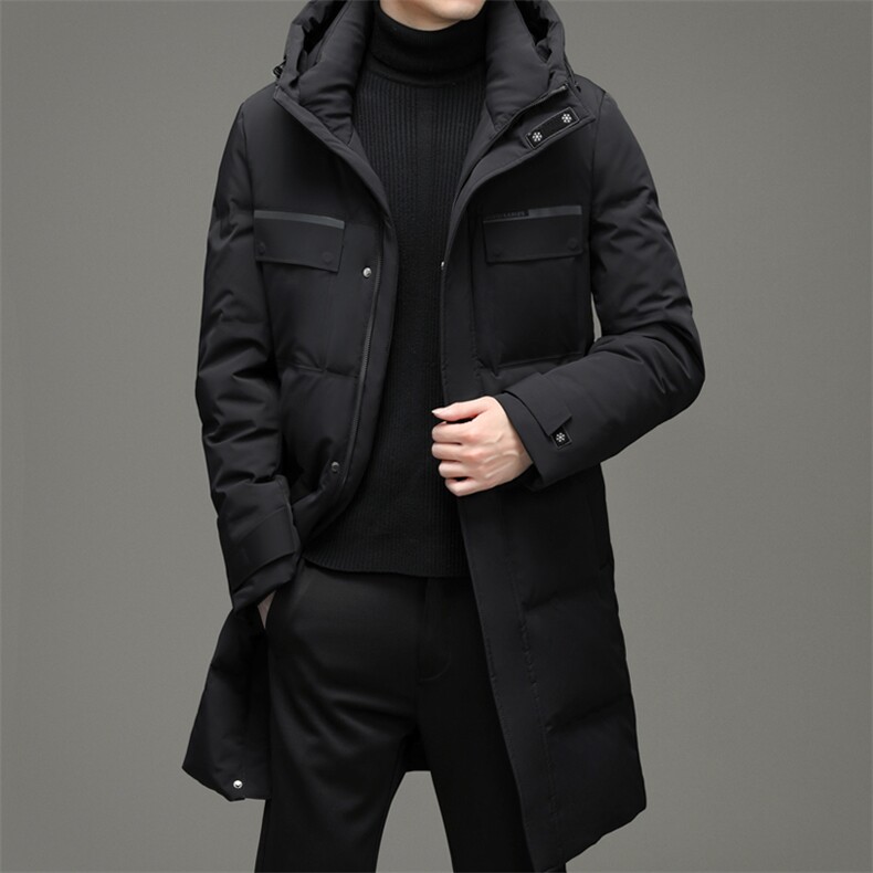 21冬季羽绒服男款羽绒宽松羽绒服连帽长款冬装外套ZELD9838-P410，男装羽绒服，电商B212（原钱塘6029）