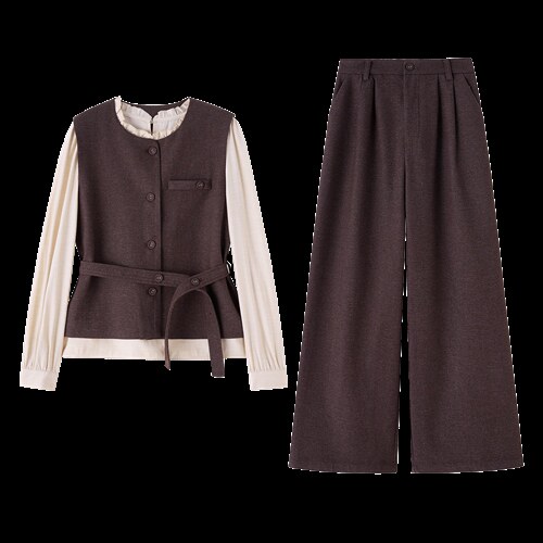 《现货》bao款2026年春季新款马甲套装商务风韩剧穿搭休闲显瘦女，女装套装/套裙，韩宇舍