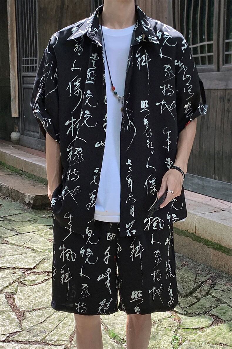 1毛笔字套装TZ77836特P50衬衫DCS77837特P30DK77838特P20套装控98,男装衬衫,星座226-2