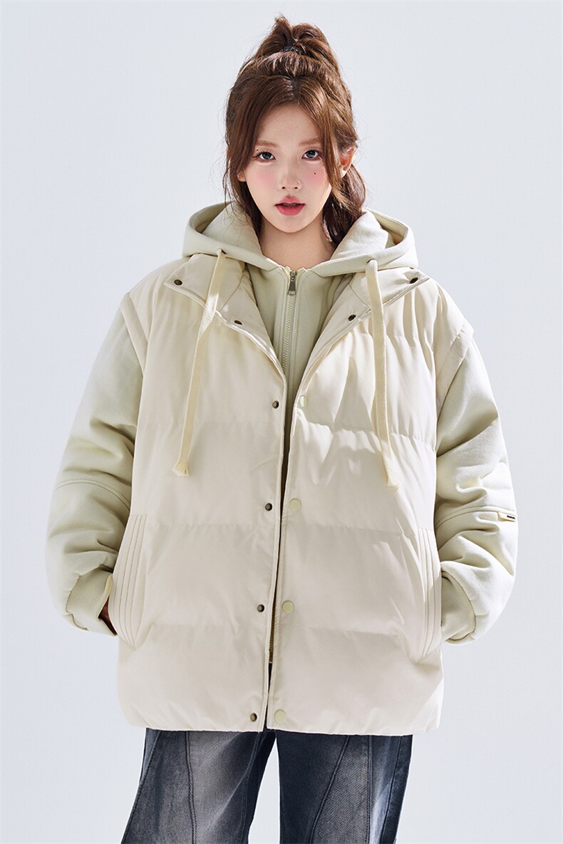 新款冬季羽绒棉服棉袄连帽假两件韩版宽松外套A436-2511-P85,男装棉衣,电商A436