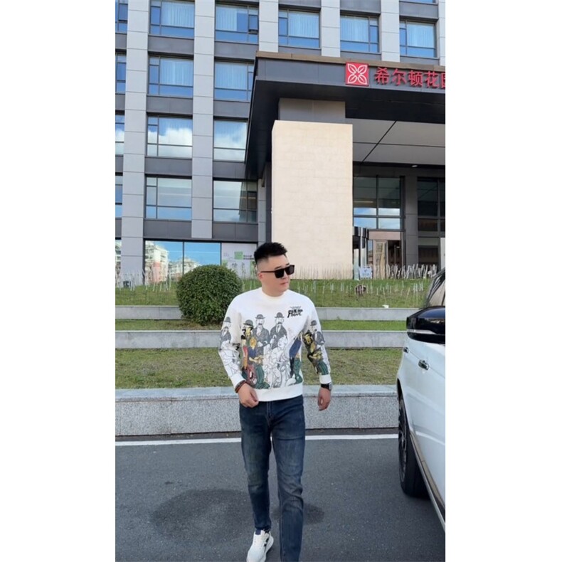 1506-1/W441/P41潮牌卫衣新款时尚长袖印流圆领百搭休闲上衣百搭,男装卫衣,星座1506-1