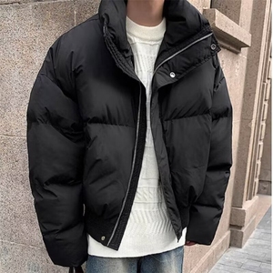 网络图美式复古时尚穿搭短款棉服高街小众保暖棉衣宽松百搭外套图片