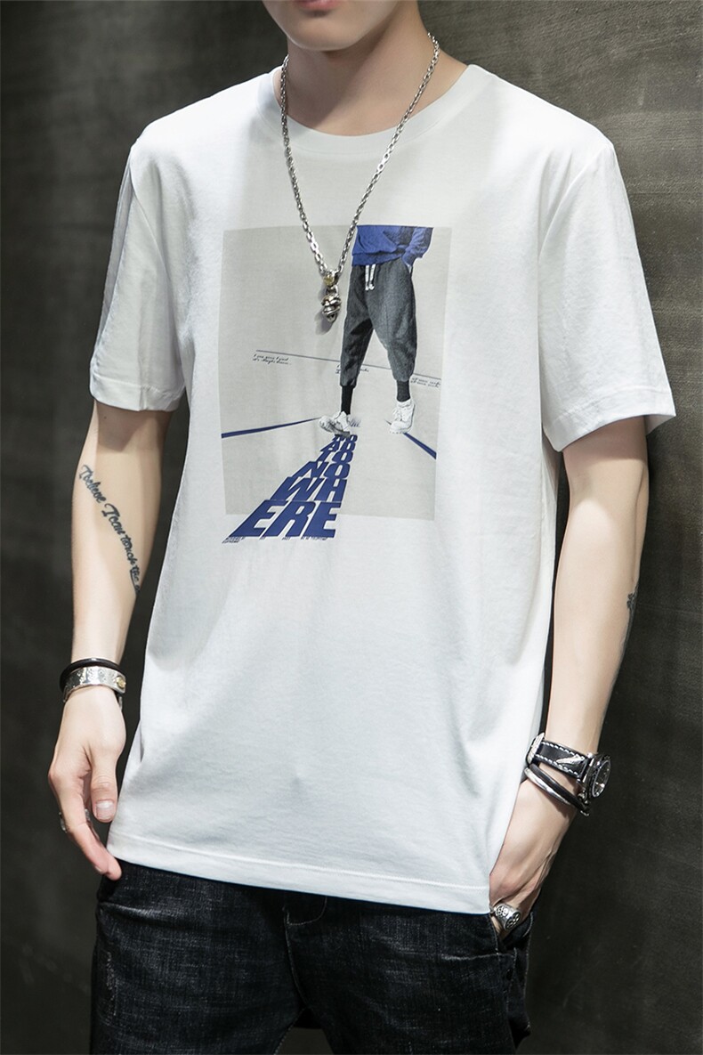 2021夏季新款潮男个性印花短袖T恤青少年宽松圆领t恤CYDT9279-P25,男装T恤,电商A128