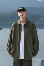 25年春季纯色衬衫长袖大码宽松落肩现货DS-C323-1-2388-特批35，男装衬衫，电商C323-1