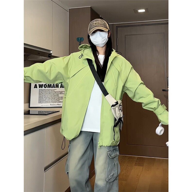 JK5010/P70春装新款个性冲锋衣夹克男潮上衣百搭外套,男装夹克,电商A141