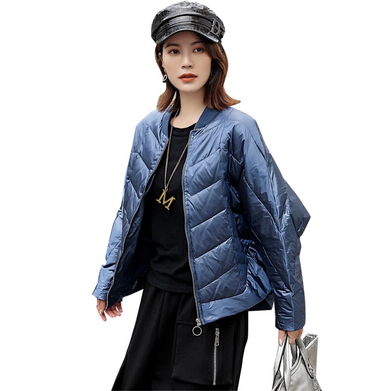 2020冬季新款潮流短款棒球领羽绒服舒适保暖外套,女装羽绒服,深水步