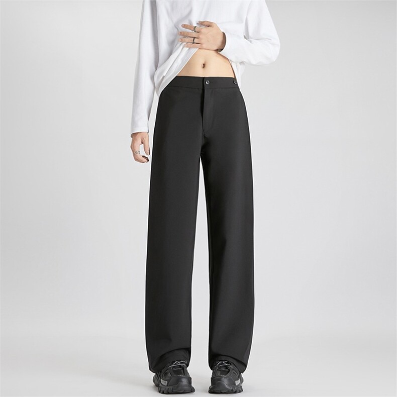 GX5175P45半松紧腰纯色小西装裤日系复古宽松直筒秋季垂感休闲裤，男装西服套装，星座1108-5