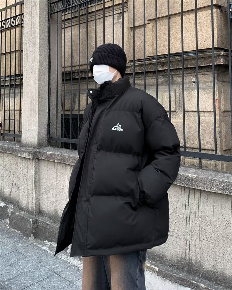 2024秋冬新款港风美式高街ins潮流加厚立领保暖棉服男M9095-P85,男装棉衣,星座1109-3