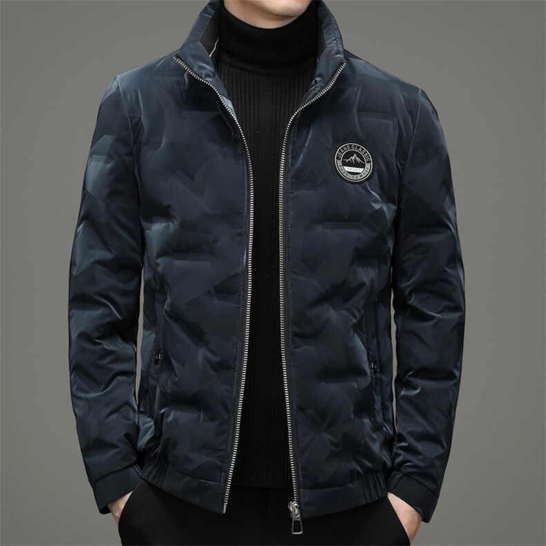 21冬季新款羽绒服男士短款立领纯色外衣保暖羽绒外套HBW2182-P220,男装羽绒服,电商B212（原钱塘6029）