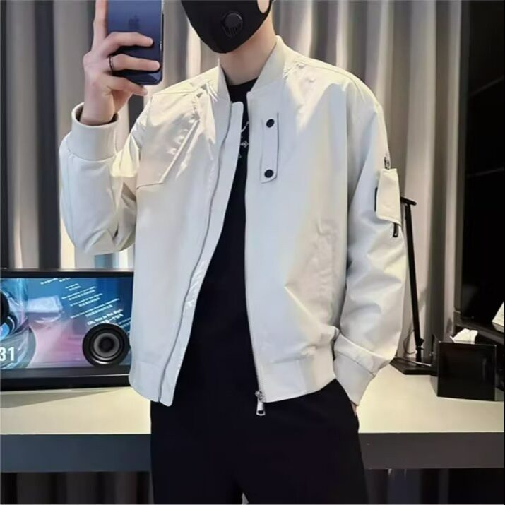 高端痞帅夹克外套男士春秋冬季新款休闲棒球服男款潮流,男装夹克,星座506A