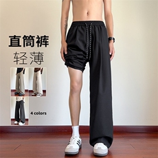 特批P30无差价夏季潮流复古薄款凉感冰感直筒宽松休闲裤男K5666，男装休闲裤，电商A001