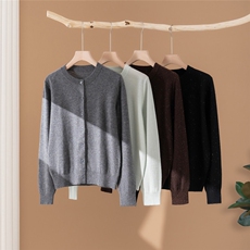 2025年秋季时尚百搭通勤简约休闲开衫，女装羊绒衫，启东羊绒