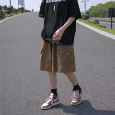 2023港风文艺做旧短裤男春夏宽松潮流五分裤，男装休闲裤，星座716-3