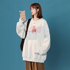 2022秋装中性卡通卫衣女长袖chic上衣外套B208-WY301-P40控58，女装卫衣/绒衫，电商B208