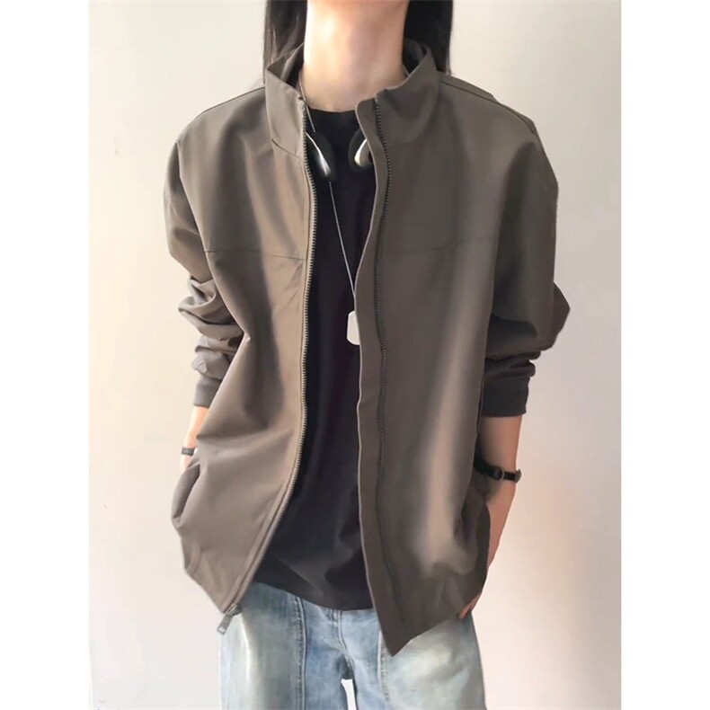 26春装新款美拉德立领飞行夹克boxy廓形休闲百搭外套上衣JK6500,男装夹克,电商A486