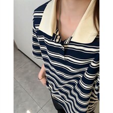 2026夏季新款条纹polo领百搭短袖T恤男DT6254-特P30建议零售价78，男装T恤，电商A001