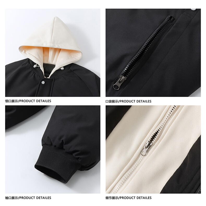 白底A2357P88-美式潮牌工装棉服男女冬季宽松休闲假两件外套,男装棉衣,电商B241
