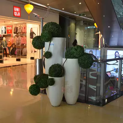 Fiberglass Bullet Villa Home Living Room Beauty Flower Pot Shopping Mall Office Sample House Exhibition Center Hotel Flower Bowl