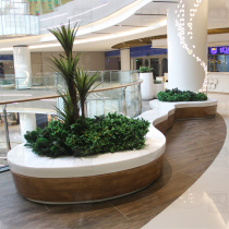 FRP shopping mall splicing leisure chair hotel sales office building roof bench outdoor tourist scenic spot flower pot