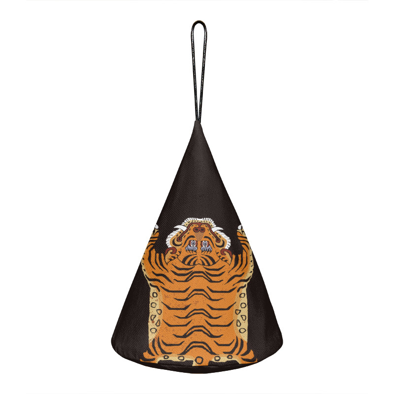 Daoxi Tiger Tibetan-Style Tiger Fabric Art Home-Use Creative Roll Paper Holder with Mountain-Shaped Round Paper Towel Box