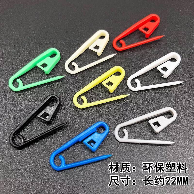 50 boxes Color Plastic small pin 22mm Baby pregnant woman Safety Don't pin children clothes plastic Bipin buckle