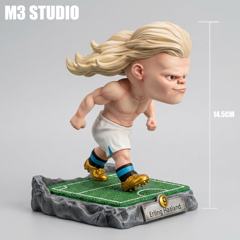 M3 Studio World Cup Football Norwegian Magic Man Haaland Trendy Q Version Gk Model Figure