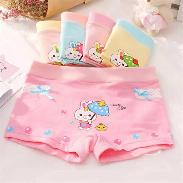 Children's underwear women's pure cotton middle and large children's underwear baby boxer pants 1-13 years old little girl triangle boxer pants
