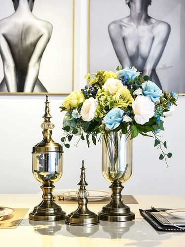 Стеклянное прозрачное украшение для гостиной, европейский стиль, легкий роскошный стиль, популярно в интернете, в американском стиле