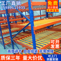 Customized new multi-function folding flow sliding transfer storage first-in first-out multi-layer gravity shelf