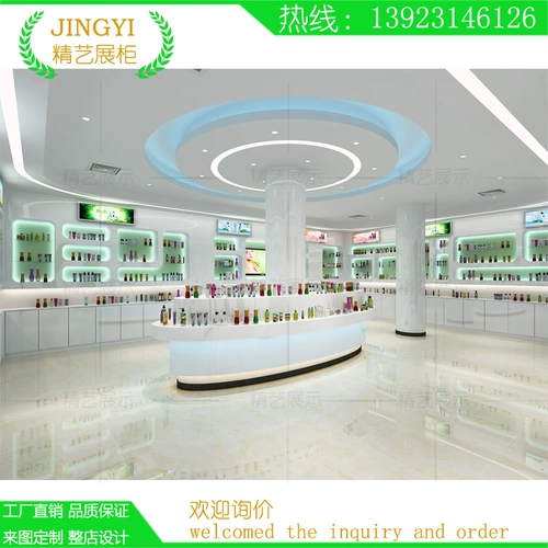 Косметические магазины созданы, нарисованный выставочный шкаф Custom High Cabinet с лампа