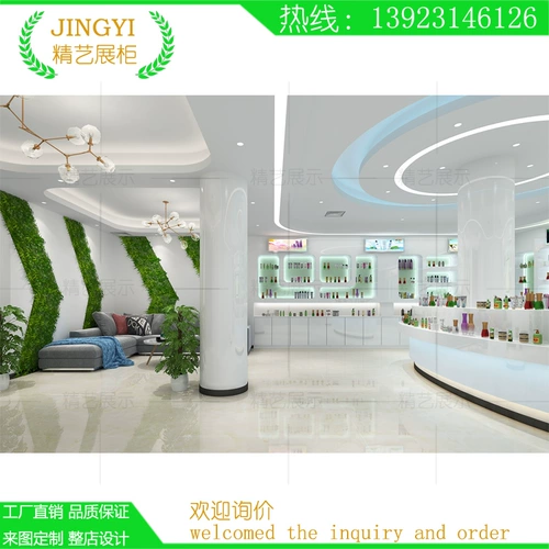 Косметические магазины созданы, нарисованный выставочный шкаф Custom High Cabinet с лампа